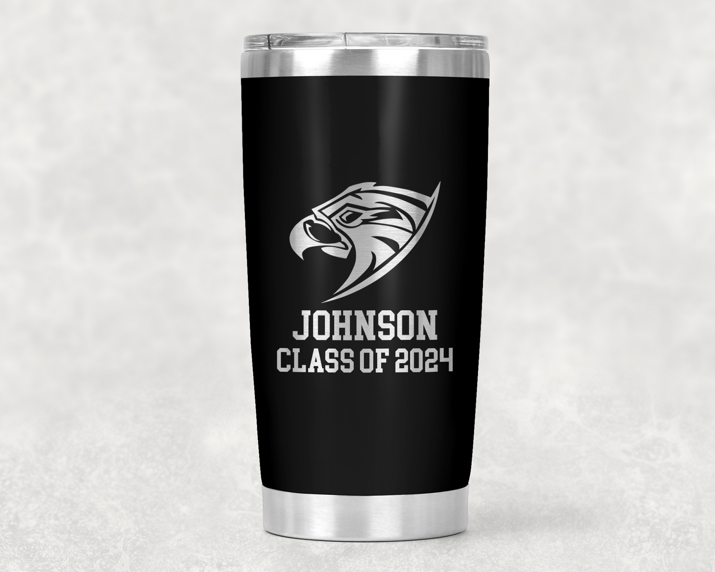20oz. Falcons Class of 2024 Stainless Steel Engraved Tumbler (Customizable)