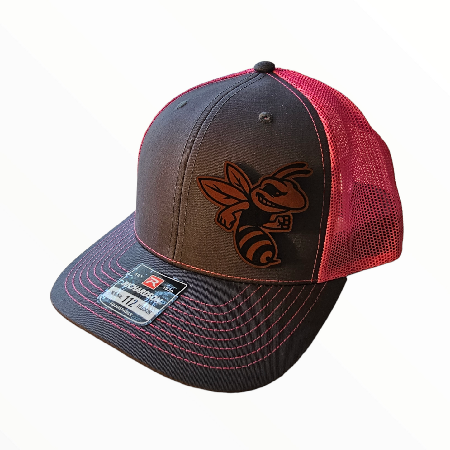 Hornets Leather Side Patch Snapback Hat (Black, Camo, Pink)