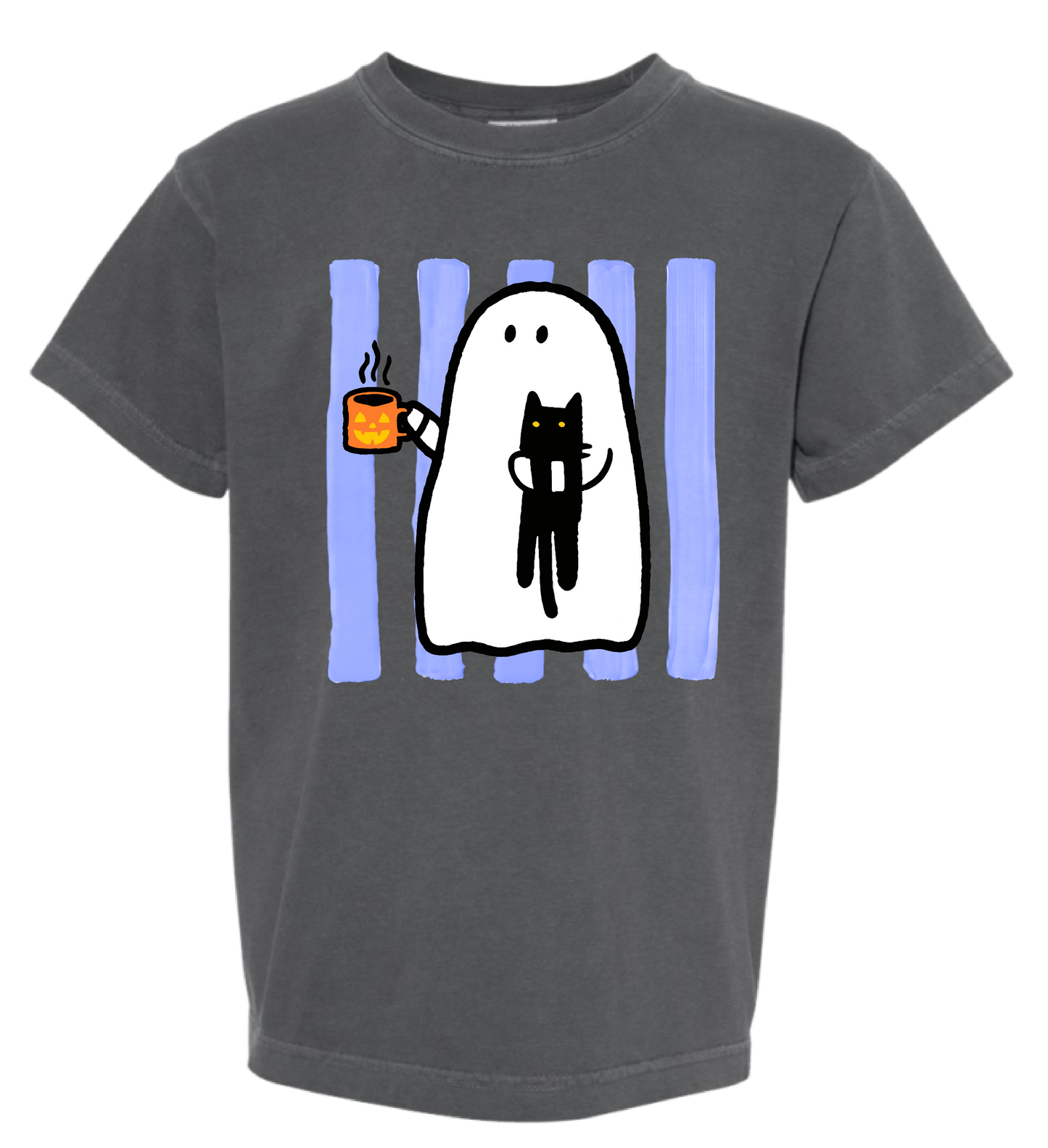 Just a Ghost and Her Cat Halloween Comfort Colors Tee