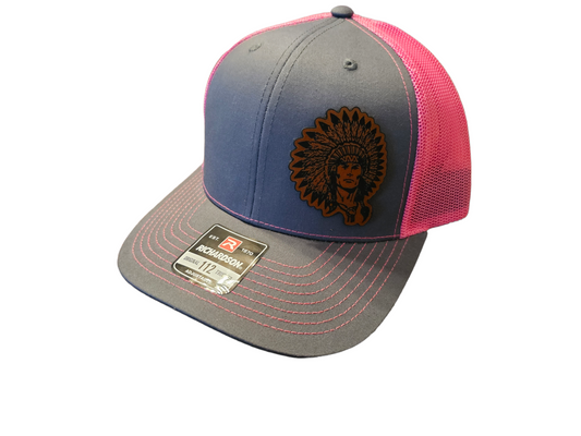 Utica Redsins Leather Patch Snapback Hat (Black, Camo, Pink)
