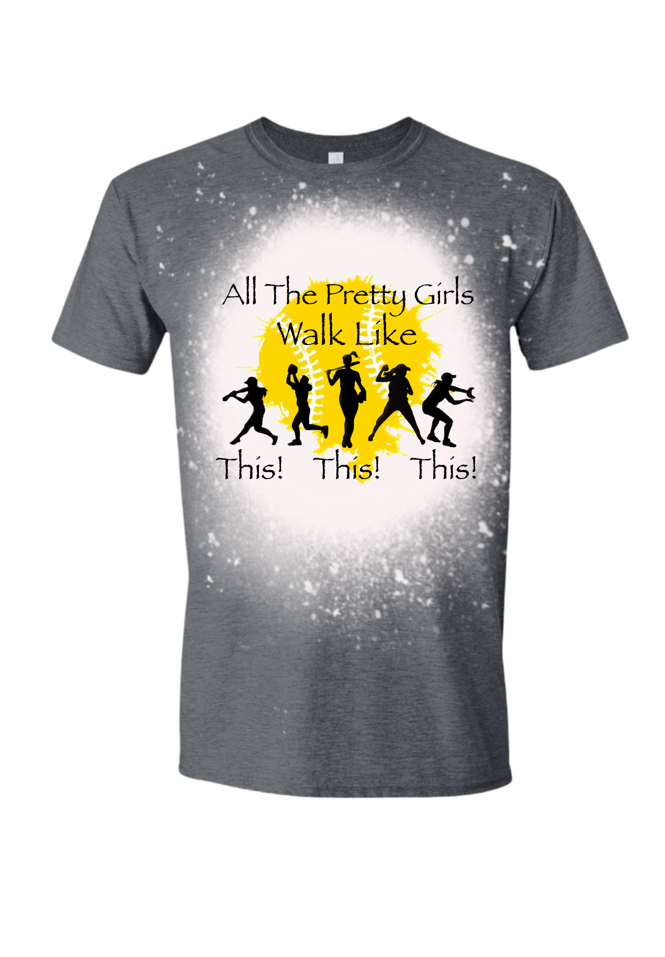 Pretty Girls Softball Bleached Tee