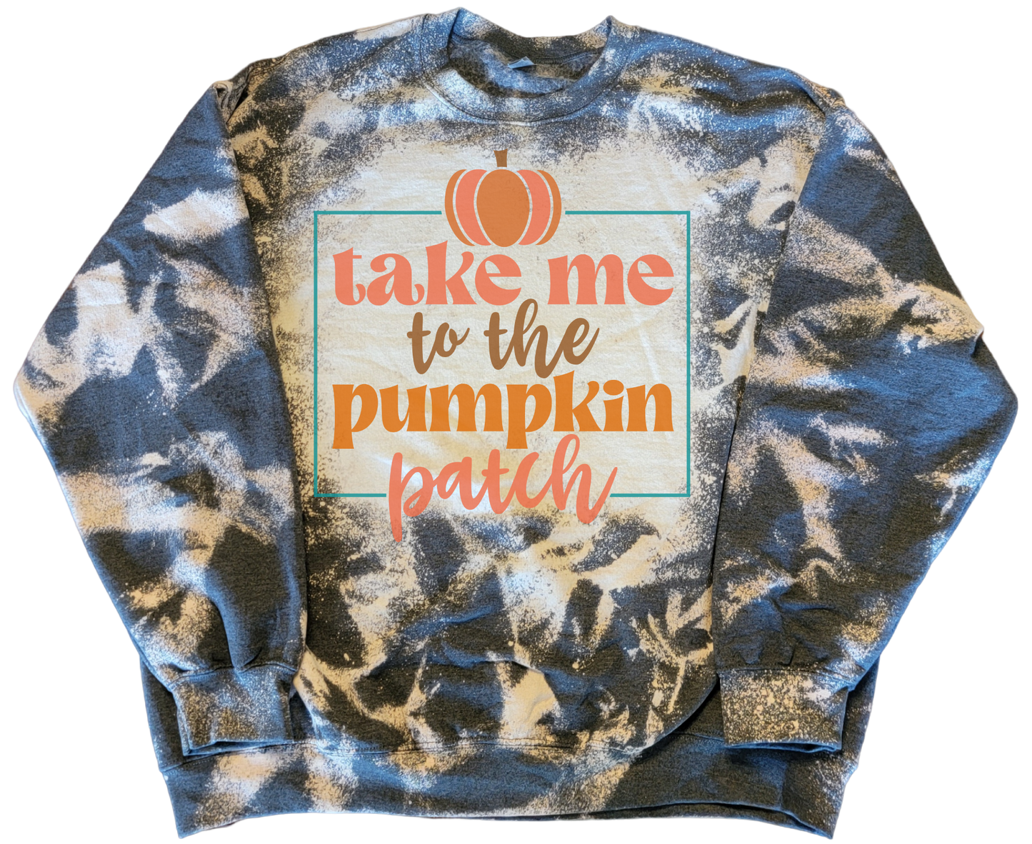 Fall Designs Bleached Crewneck