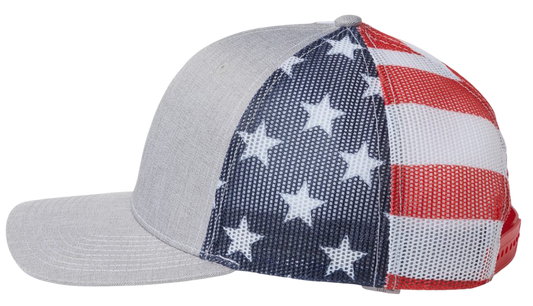 Warriors Leather Patch Flag Snapback Hat