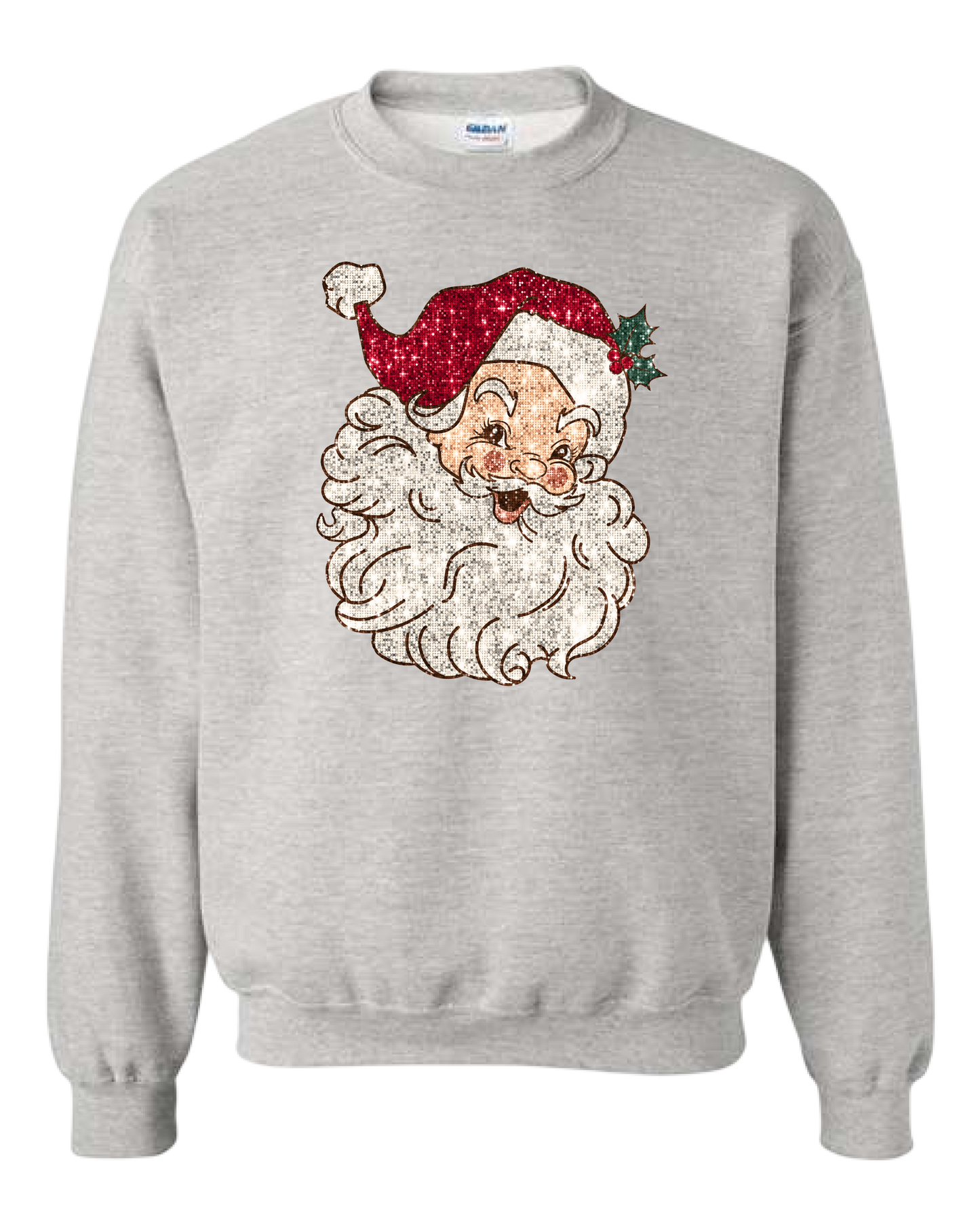 Sequin Santa Crewneck