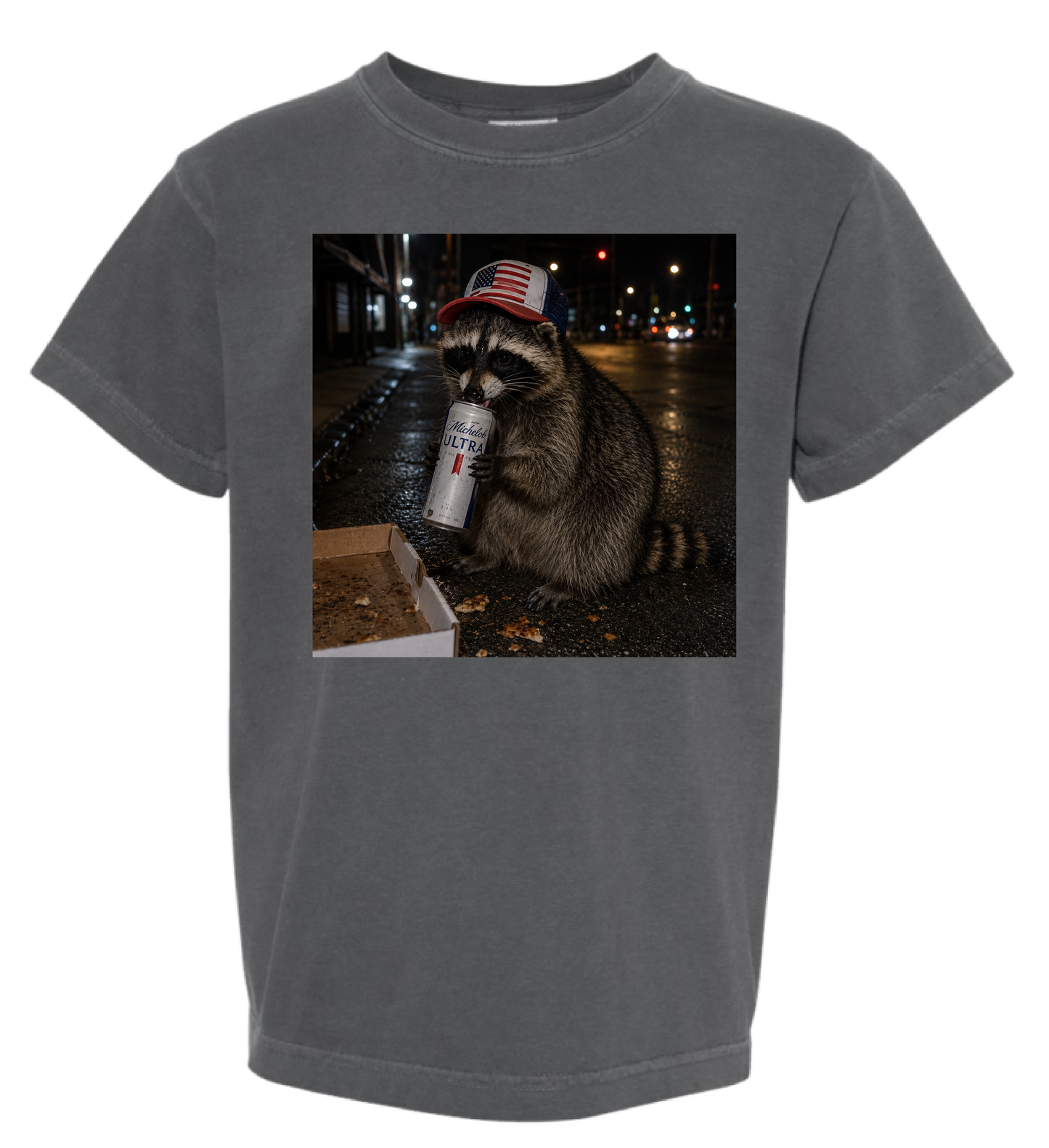 Raccoon In The Streets Comfort Colors Tee