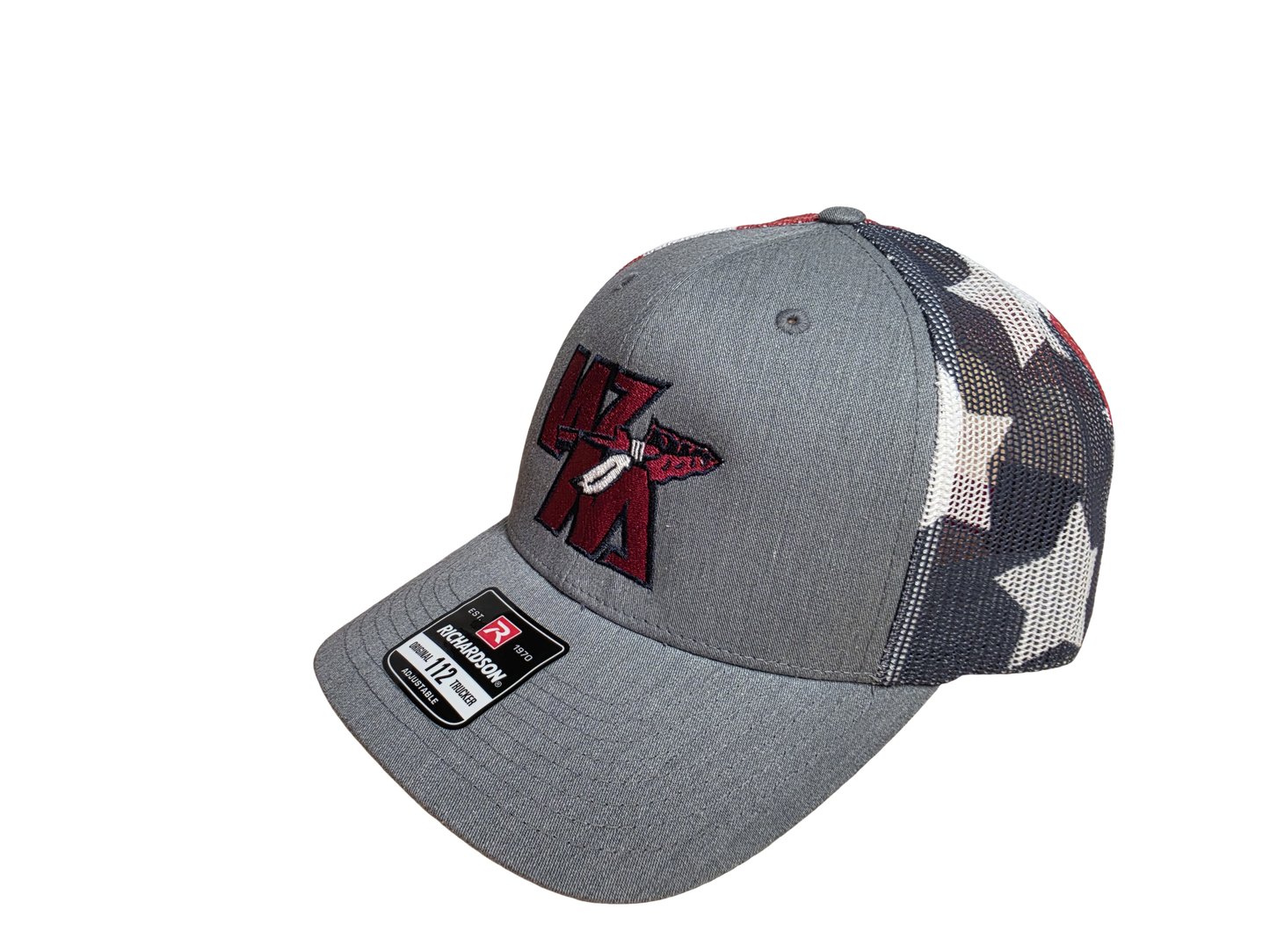 Red White and Blue Embroidered WM Hat