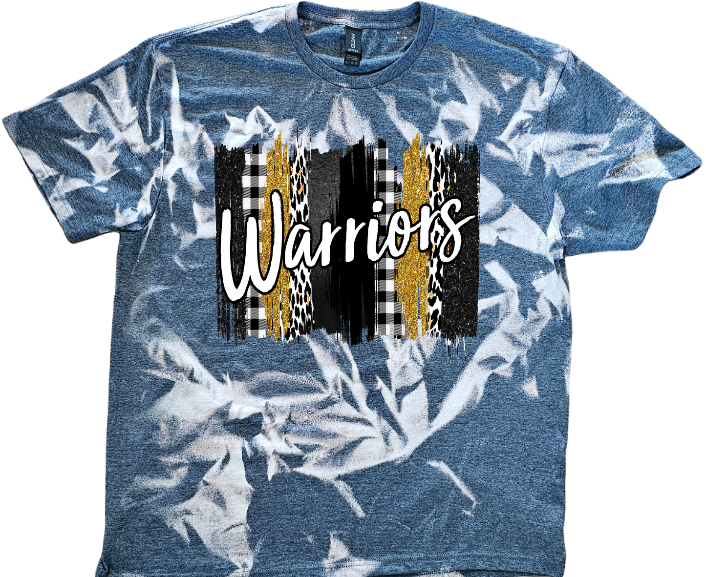Warriors Tie Dye Bleach Tee