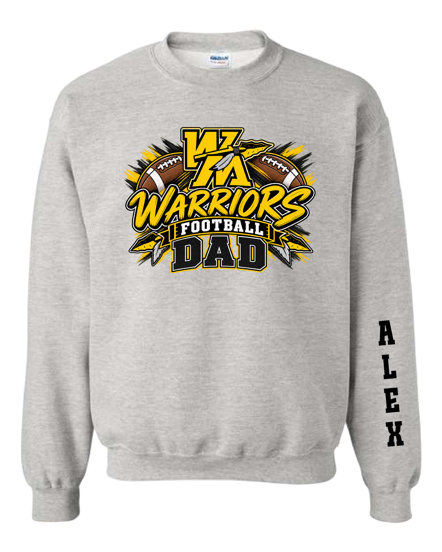 Warriors Football Parent Hoodie/Crewneck/Tee