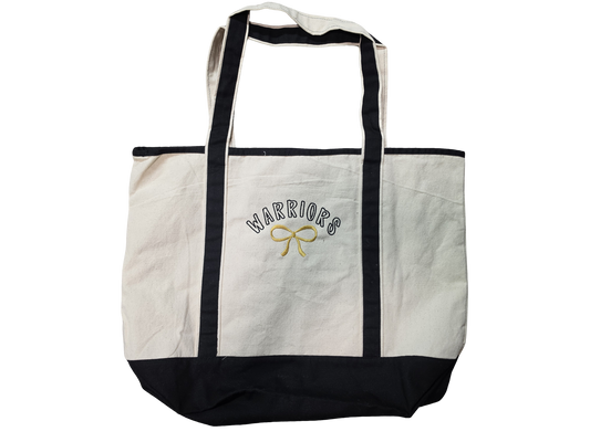 Embroidered Warriors Tote Medium