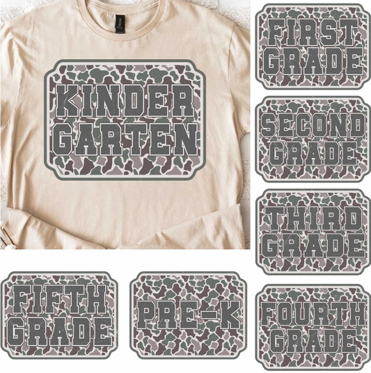 Camo Back to School Tee
