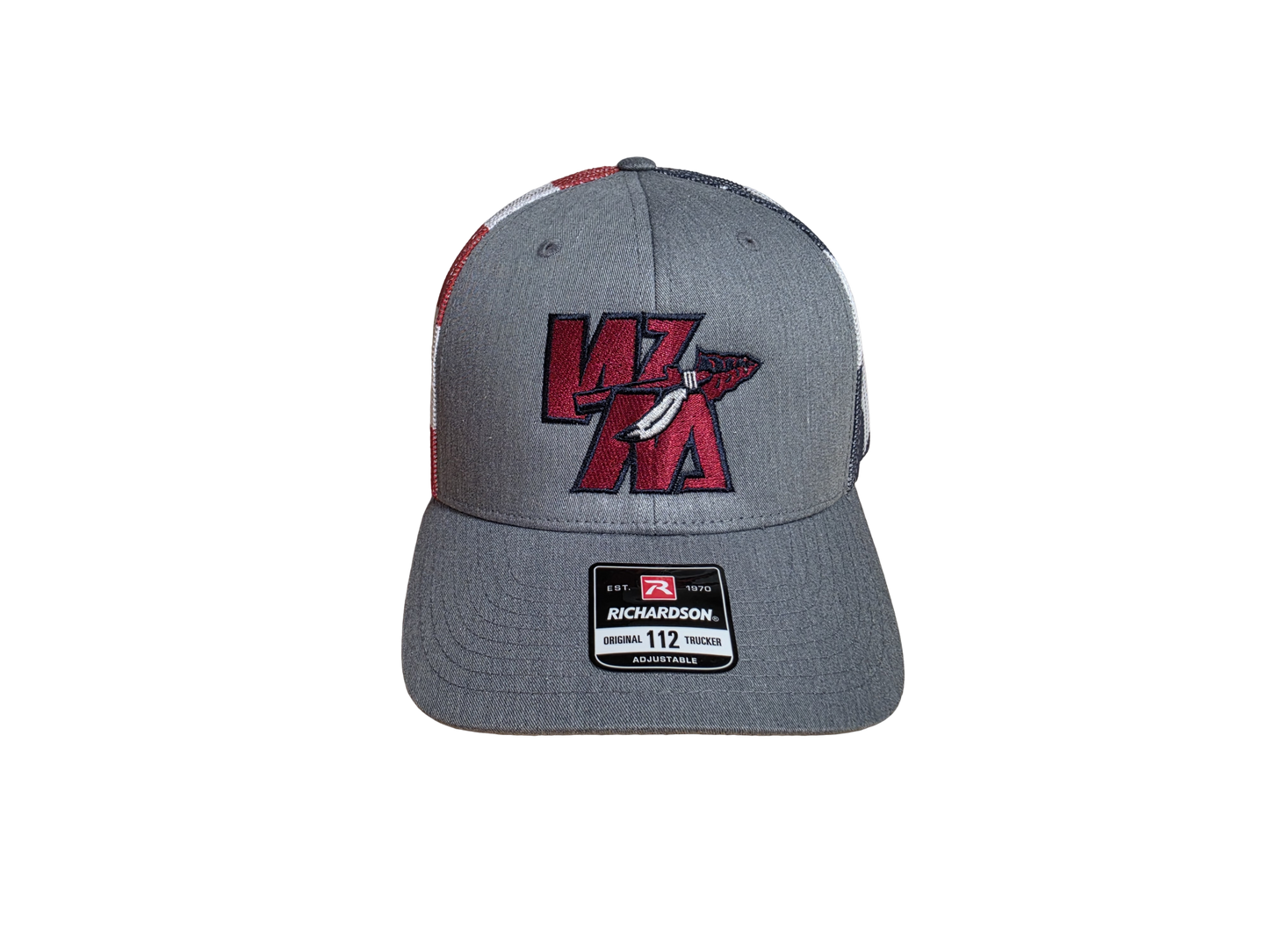Red White and Blue Embroidered WM Hat