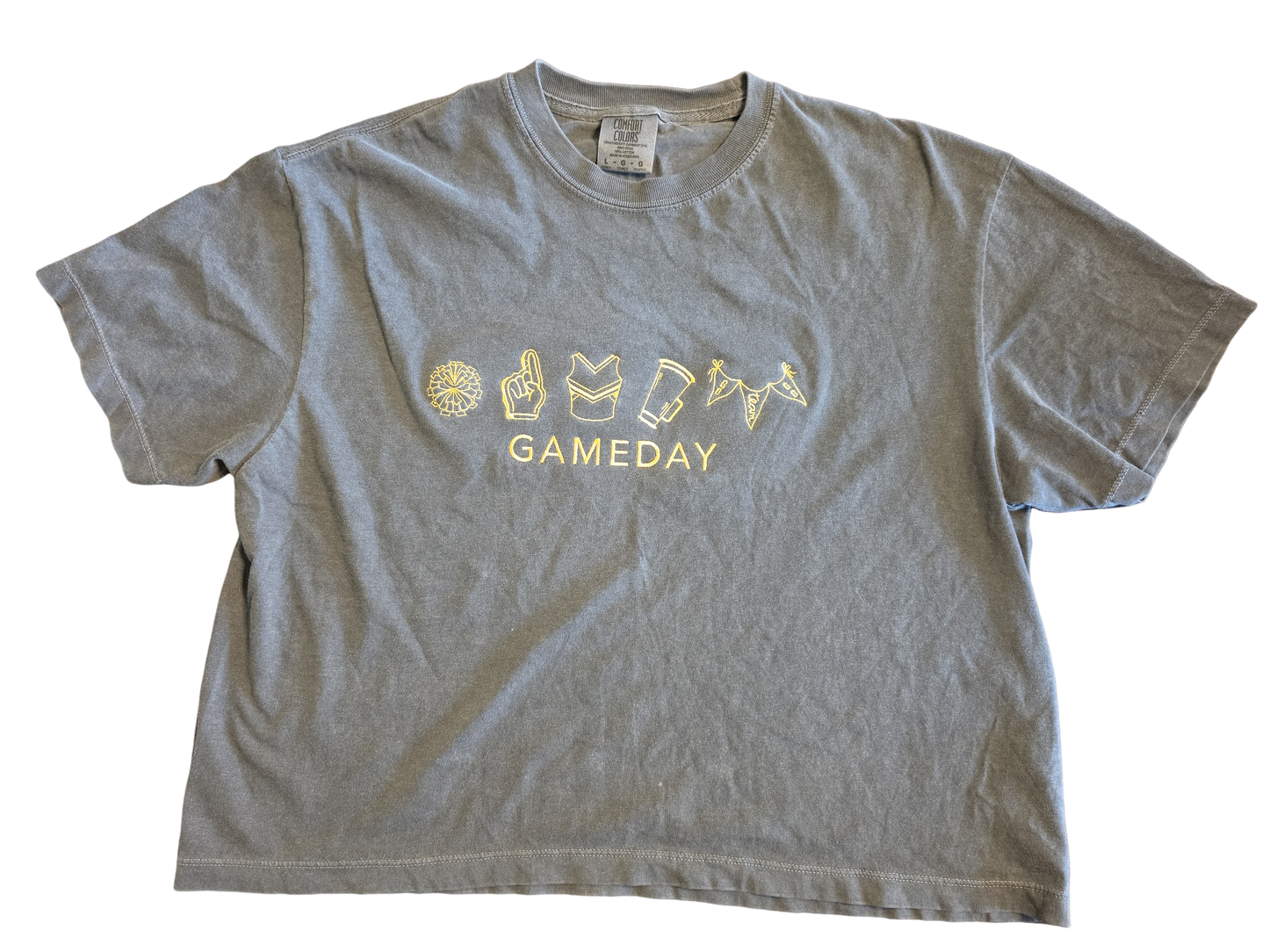 Cheer Game Day Embroidered Comfort Colors Tee