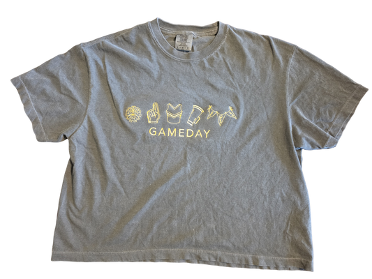 Cheer Game Day Embroidered Comfort Colors Tee