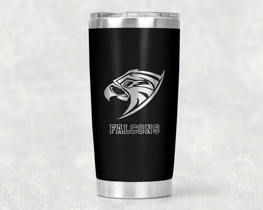20oz. Falcons Engraved Stainless Steel Tumbler (Customizable)