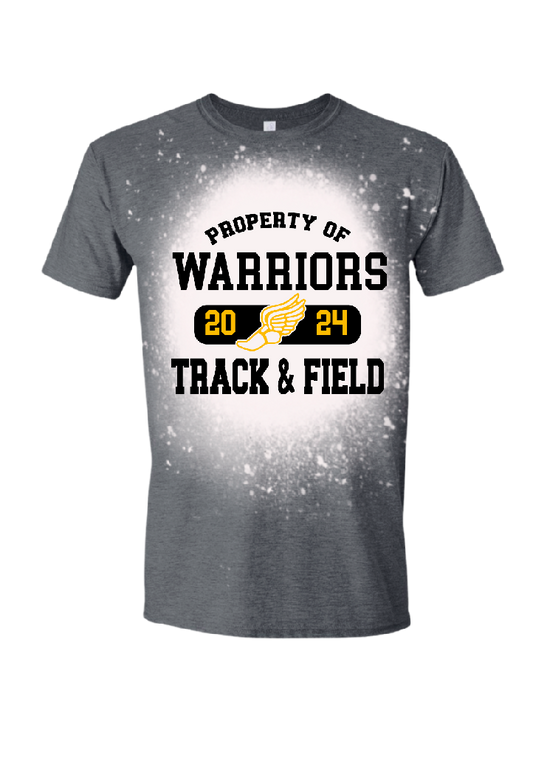 Warriors Property Of Track & Field Bleached Tee/Crewneck