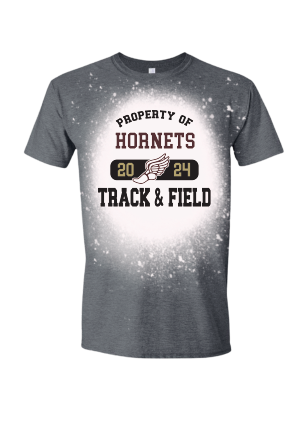 Hornets Property Of Track & Field Bleached Tee/Crewneck