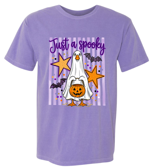 Just a Spooky Goose Halloween Comfort Colors Tee