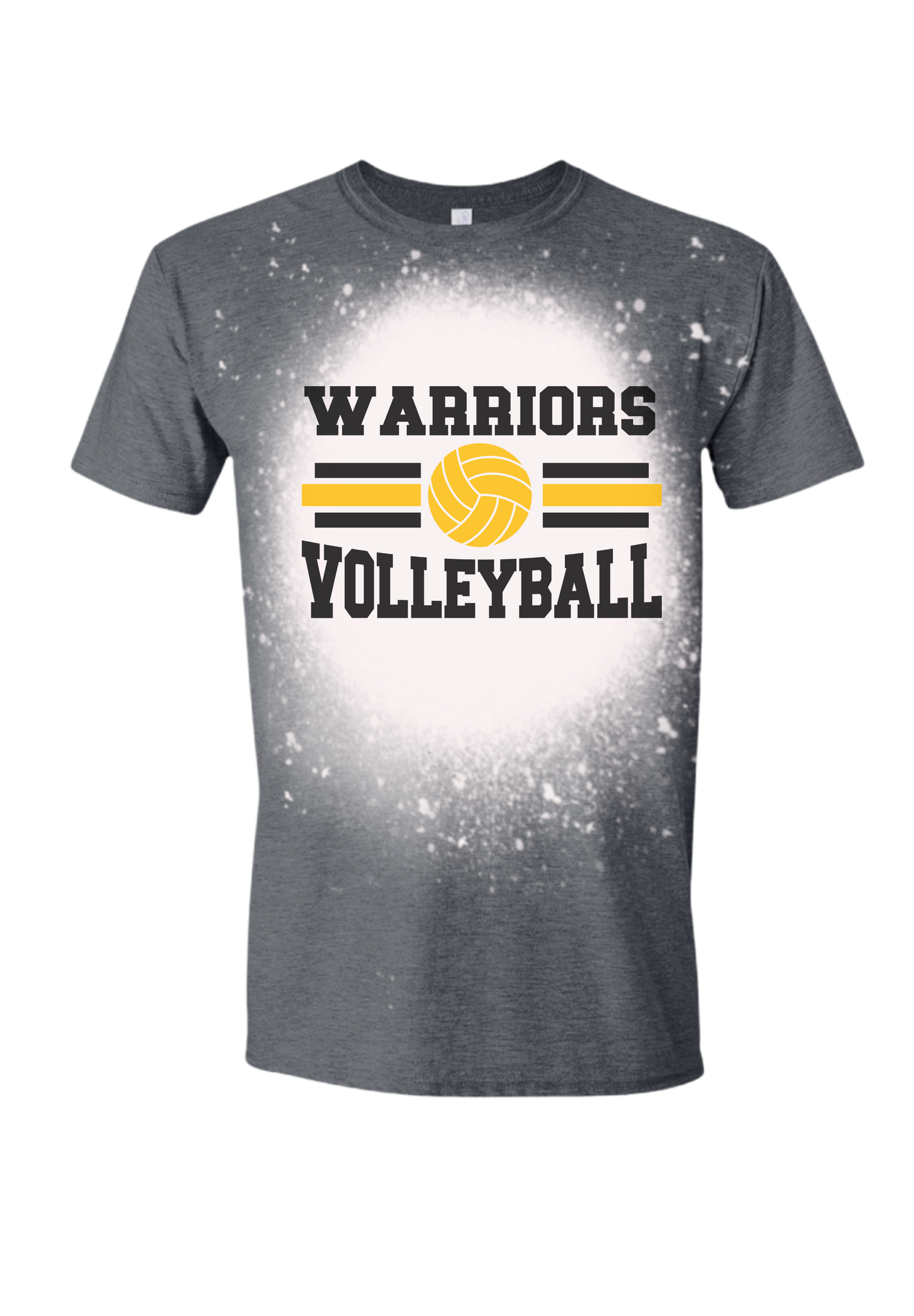 Warriors Volleyball Bleached Tee/Crewneck