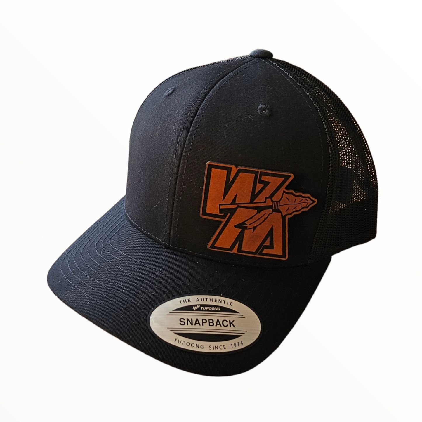 Warriors Side Leather Patch Snapback Hat (Black, Camo, Pink Trucker)