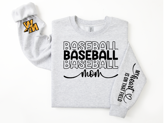 WM Baseball Mom Crewneck/Hoodie