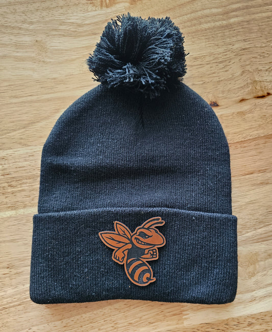 Black Hornets Pom Beanie