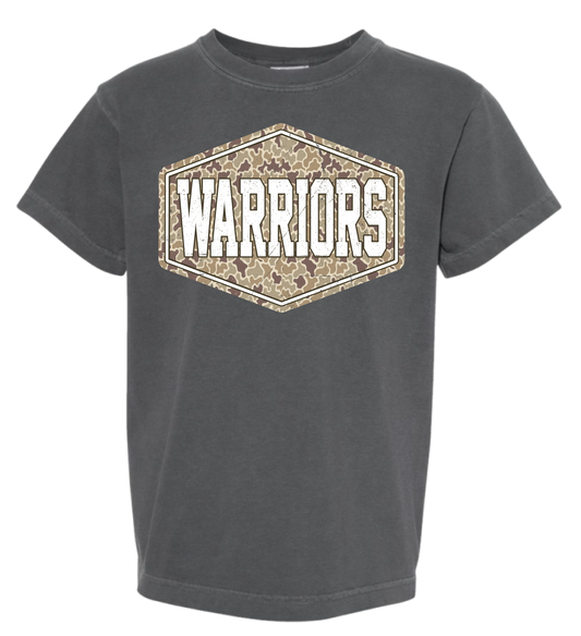 Warriors Camo Comfort Colors Tee