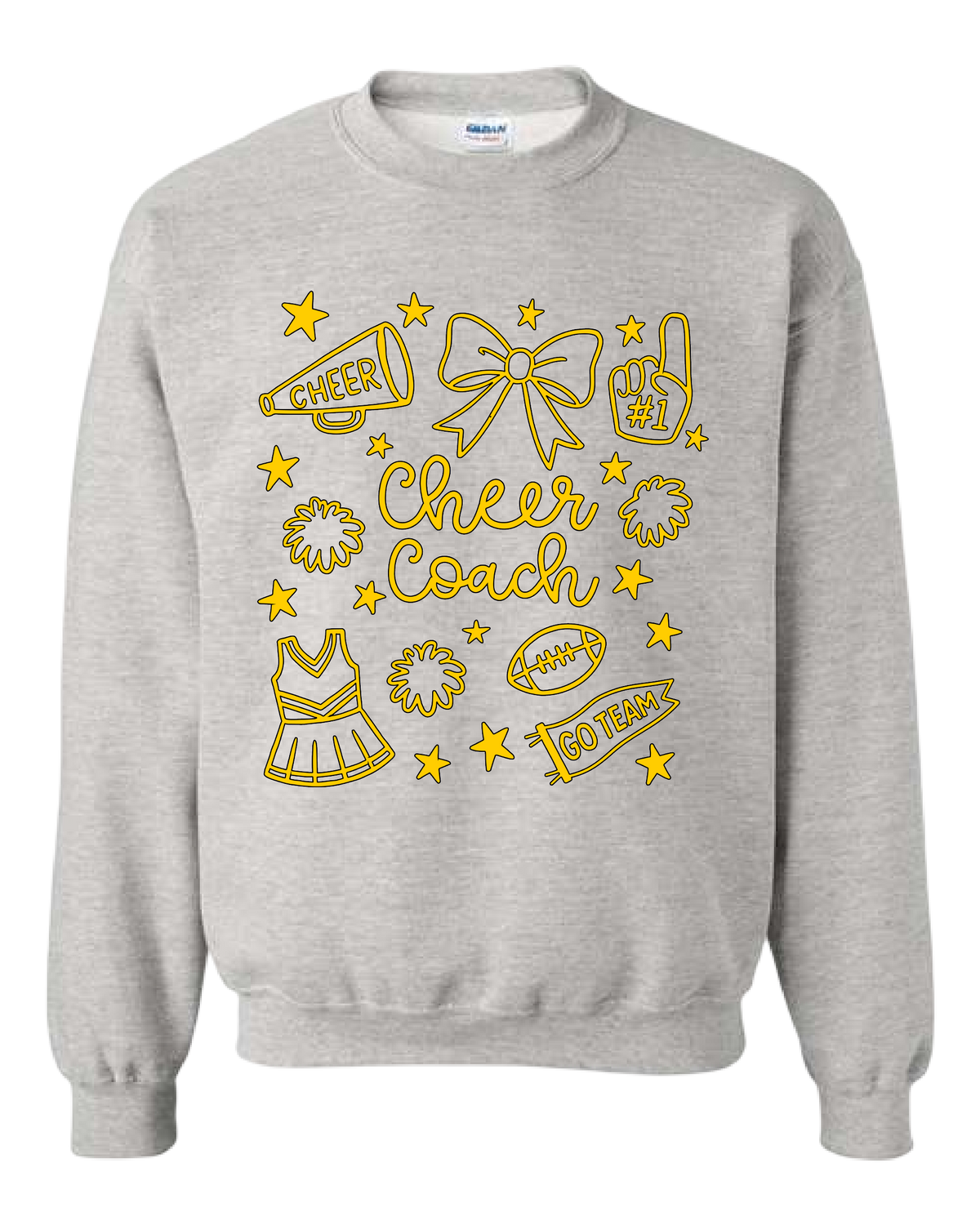 Cheer Coach Doodle Hoodie/Crewneck/Tee