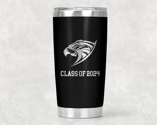 20oz. Falcons Class of 2024 Stainless Steel Engraved Tumbler (Customizable)