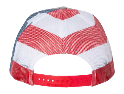 Warriors Leather Patch Richardson Camo Flag Snapback Hat
