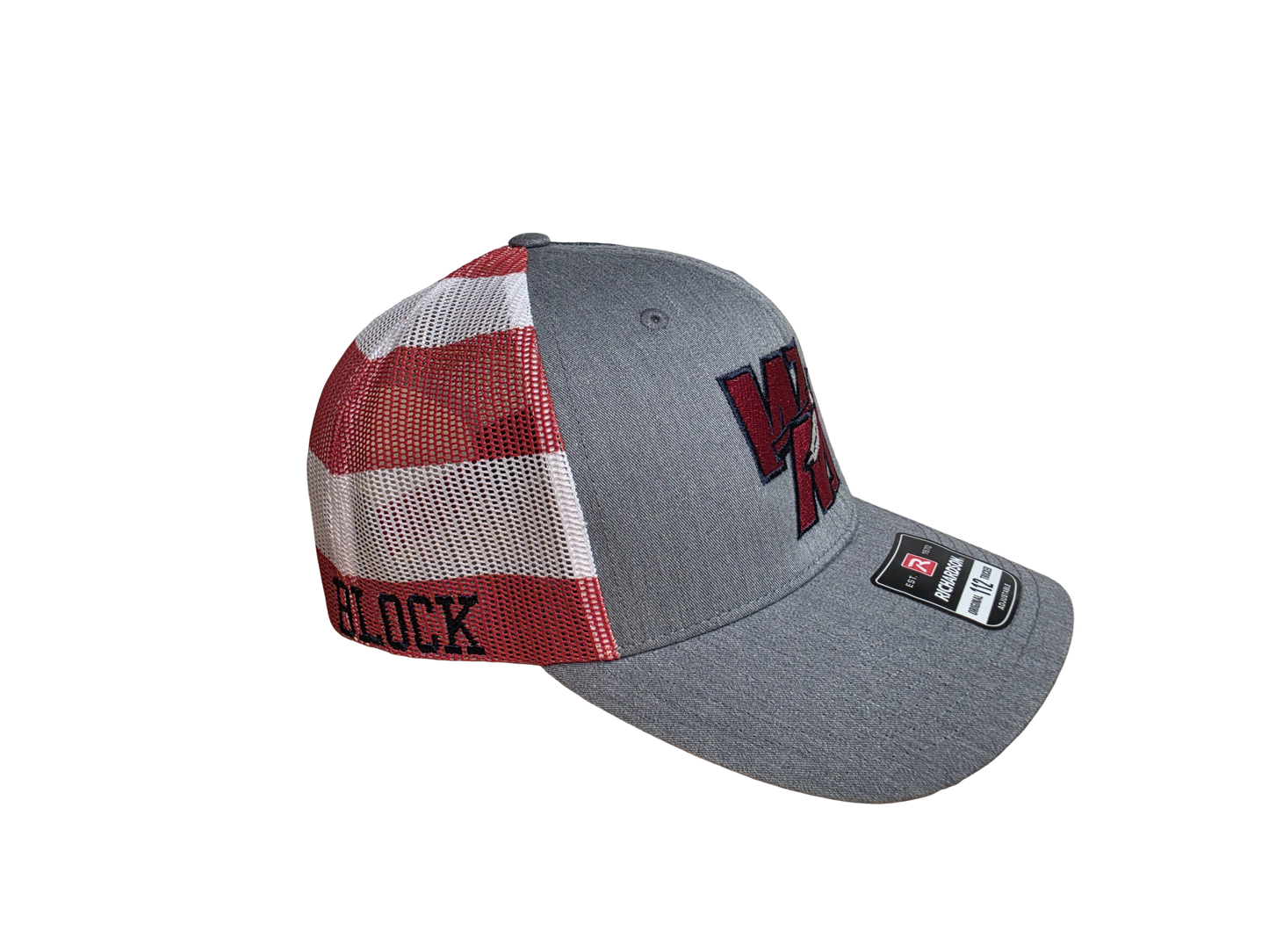 Red White and Blue Embroidered WM Hat