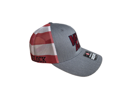 Red White and Blue Embroidered WM Hat