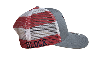 Red White and Blue Embroidered WM Hat