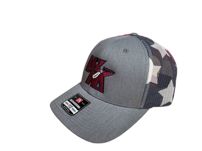 Red White and Blue Embroidered WM Hat