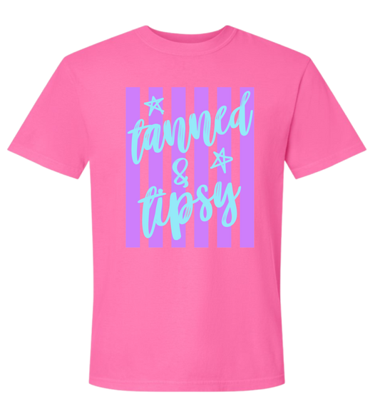 Tanned And Tipsy Comfort Colors Tee