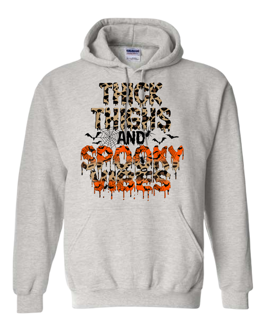 Thick Thighs and Spooky Vibes Hoodie