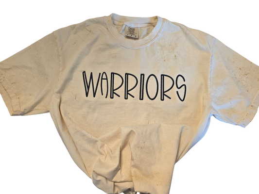 Embroidered Color Blast Comfort Colors Warriors Tee