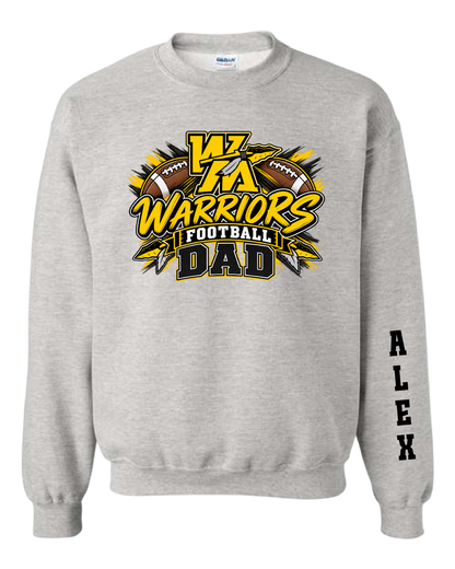 Warriors Football Parent Hoodie/Crewneck/Tee