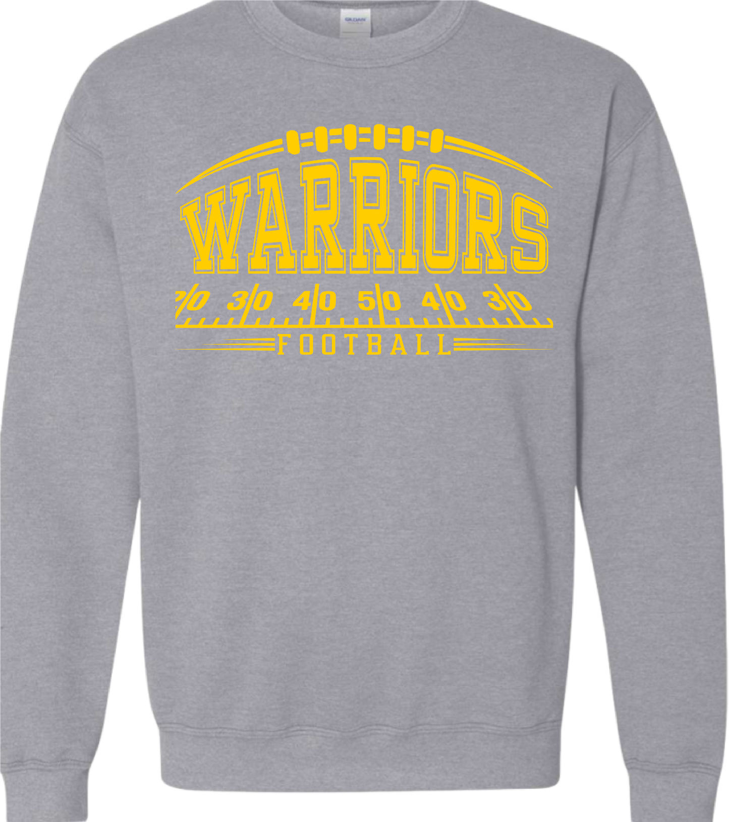 Gold Warriors Football Hoodie/Crewneck/Tee