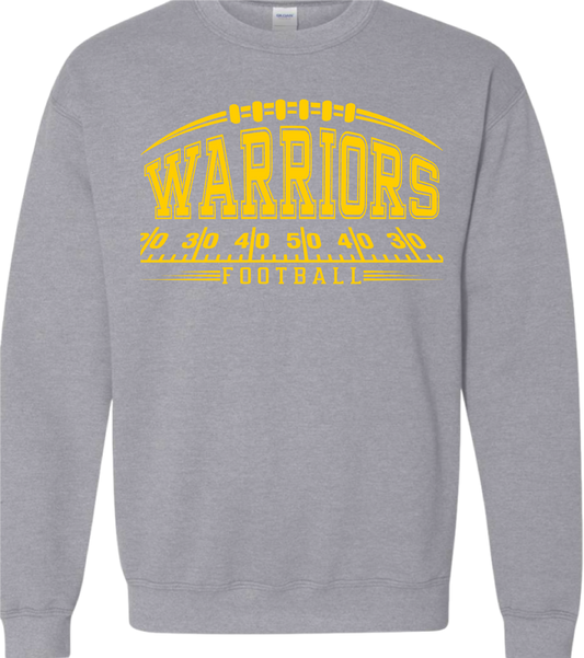 Gold Warriors Football Hoodie/Crewneck/Tee
