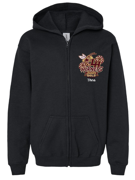 Jr Gold Cheerleader Warm Ups Zipup/Pants