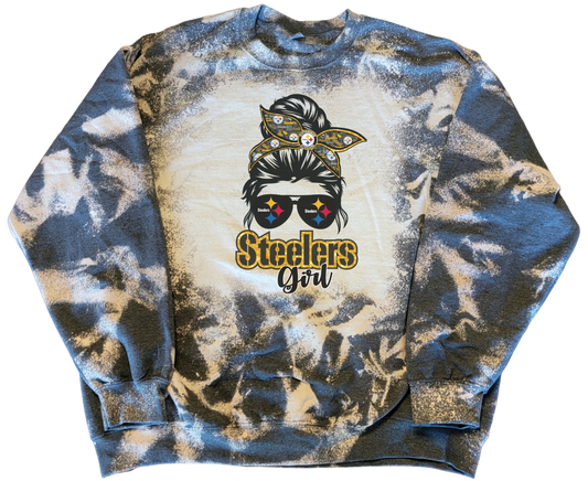 Steelers Girl Bleached Sweatshirt