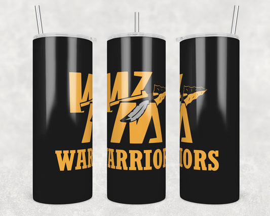 20oz Watkins Memorial Tumbler Black with Yellow Lettering