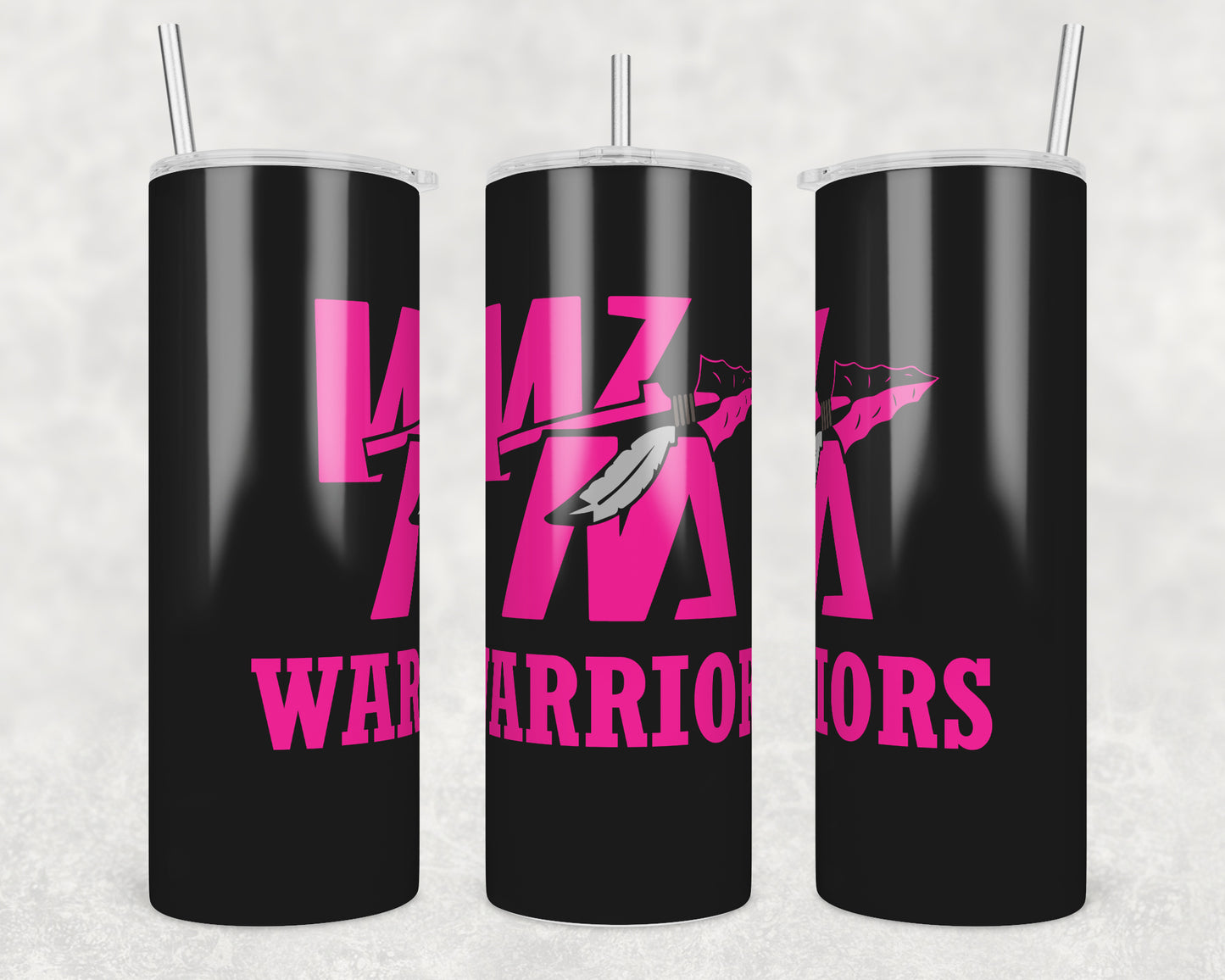 20oz Watkins Memorial Tumbler Black with Pink Lettering