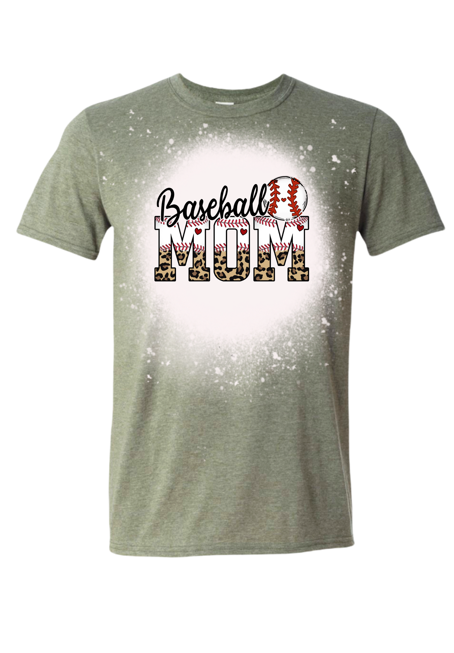 Baseball Mom Bleached Tee