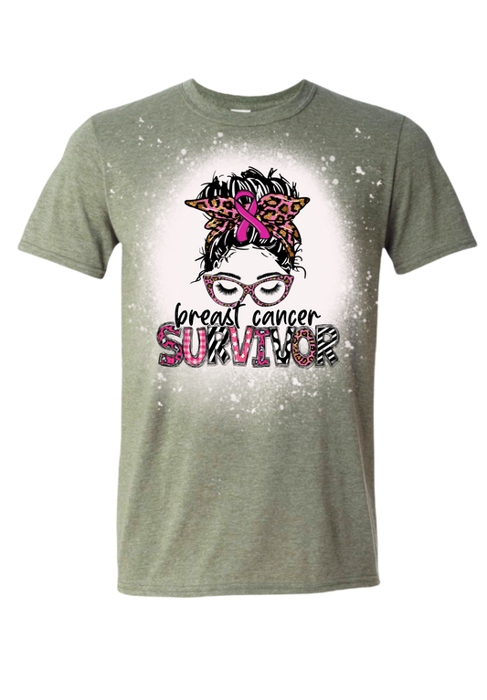 Breast Cancer Survivor Bleached Tee