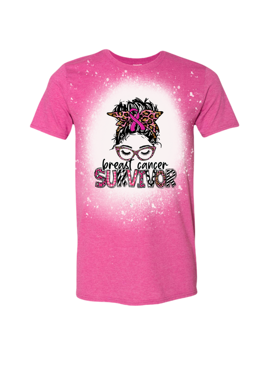 Breast Cancer Survivor Bleached Tee