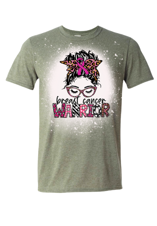 Breast Cancer Warrior Bleached Tee