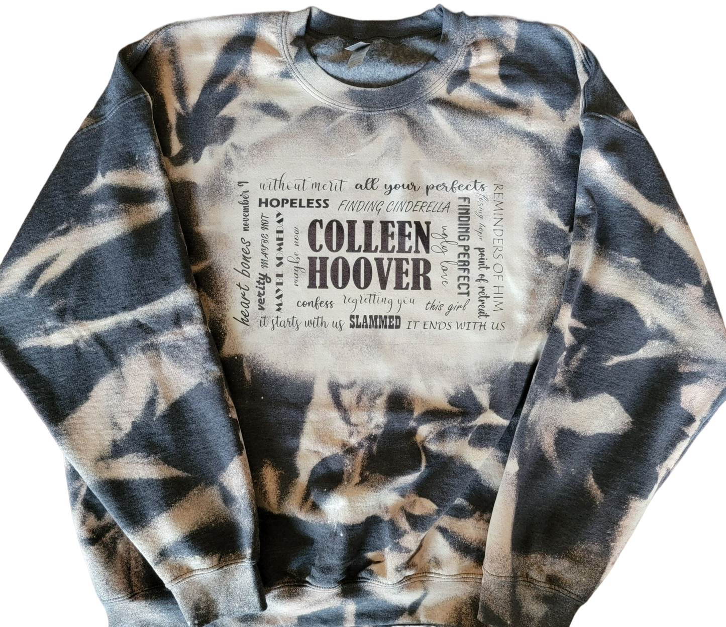 Grey sweatshirt top bleached