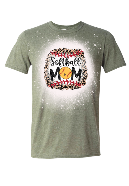 Softball Mom Bleached Tee