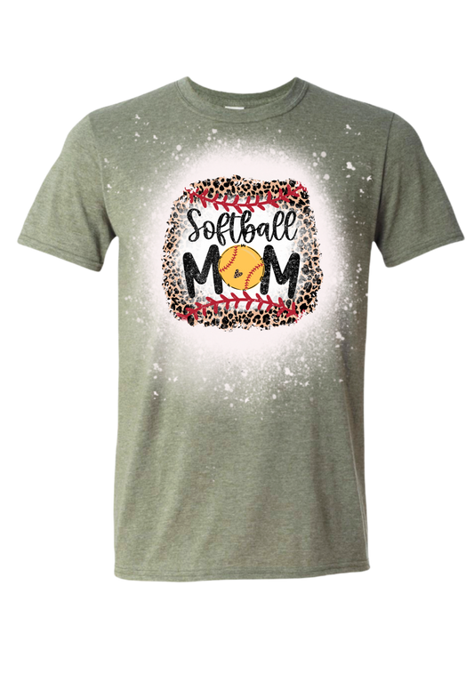 Softball Mom Bleached Tee